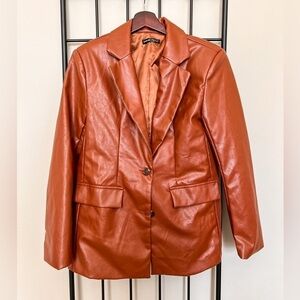 Faux Leather Blazer Sz XS/2